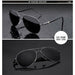 Aviation Metal Frame Oversized Spring Leg Alloy Men Polarized Sunglasses