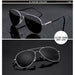 Aviation Metal Frame Oversized Spring Leg Alloy Men Polarized Sunglasses