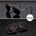 Aviation Metal Frame Oversized Spring Leg Alloy Men Polarized Sunglasses