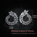 New Design Luxury AAA Zircon Olive Branch Earrings Pendant Women Jewelry Sets