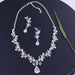 Crystal Leaf Bridal Jewelry Sets Rhinestone Crown Tiaras Necklace Earrings Set