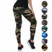 3D Printed Camouflage Women Leggings Graffiti Style Slim Stretch Legging Pants