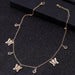 Butterfly Stars Gold Silver Chain Necklaces Jewelry for Women