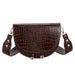 Luxury Fashion Women Crossbody Bag Crocodile Semicircle Soft Leather Handbags