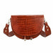 Luxury Fashion Women Crossbody Bag Crocodile Semicircle Soft Leather Handbags