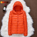 Women Ultralight Thin Winter Jacket Duck Down Hooded Jackets