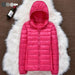Women Ultralight Thin Winter Jacket Duck Down Hooded Jackets