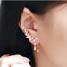New Fashion Angel Wings Leaf Feather Flowers Stud Earrings Women Wedding Jewelry