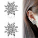 New Fashion Angel Wings Leaf Feather Flowers Stud Earrings Women Wedding Jewelry