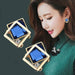New Fashion Angel Wings Leaf Feather Flowers Stud Earrings Women Wedding Jewelry