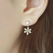 New Fashion Angel Wings Leaf Feather Flowers Stud Earrings Women Wedding Jewelry