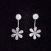 New Fashion Angel Wings Leaf Feather Flowers Stud Earrings Women Wedding Jewelry