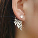 New Fashion Angel Wings Leaf Feather Flowers Stud Earrings Women Wedding Jewelry