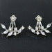 New Fashion Angel Wings Leaf Feather Flowers Stud Earrings Women Wedding Jewelry
