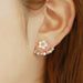 New Fashion Angel Wings Leaf Feather Flowers Stud Earrings Women Wedding Jewelry