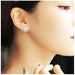 New Fashion Angel Wings Leaf Feather Flowers Stud Earrings Women Wedding Jewelry