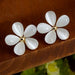 New Fashion Angel Wings Leaf Feather Flowers Stud Earrings Women Wedding Jewelry