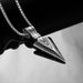 New Fashion Arrow Necklace Black Metal Punk Cross Pendant Necklace Unisex Jewelry