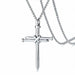 New Fashion Arrow Necklace Black Metal Punk Cross Pendant Necklace Unisex Jewelry