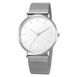 Minimalist Men Fashion Ultra Thin Watches Simple Stainless Steel Mesh Belt Wristwatch