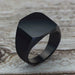 Simple Style Black Square Rings Classic Wedding Engagement Ring Jewelry