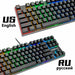Wired Gaming Mechanical Keyboard RGB Backlit 87 104 Anti-Ghosting Blue Red Switch