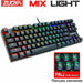 Wired Gaming Mechanical Keyboard RGB Backlit 87 104 Anti-Ghosting Blue Red Switch