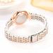 Women Fashion Diamond Wristwatches Stainless Steel Silver Mesh Strap Quartz Watches