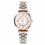 Women Fashion Diamond Wristwatches Stainless Steel Silver Mesh Strap Quartz Watches