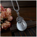 Vintage Water Drop Pendant Necklace Earrings Set  Women Silver Wedding Jewelry