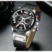 Casual Fashion Sports Watches Men Luxury Military Leather Wristwatch