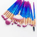 20pcs Diamond Makeup Brush Set Eye Brush Beauty Make Up Tools