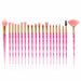 20pcs Diamond Makeup Brush Set Eye Brush Beauty Make Up Tools