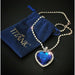 Titanic Heart Of Ocean Blue Heart Love Forever Pendant Necklace Women Jewelry