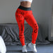 Women Yoga Pants High Waist Full Letter Printed Fitness Gym Tight Pencil Legging