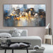 City Building Rain Boat Poster Pictures Room Decoration Abstract Oil Painting