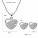 Luxury Gold Romantic Crystal Heart Shape Chain Pendant Necklace Earrings Jewelry Set