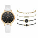 Women 5pcs Quartz Wristwatch Leather Strap Ladies Bracelet Luxury Watch