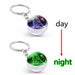 12 Constellation Luminous Keychain Glass Ball Pendant Zodiac Glow Keychain