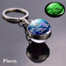 12 Constellation Luminous Keychain Glass Ball Pendant Zodiac Glow Keychain