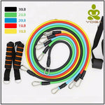 11 Pcs/Set Latex Resistance Bands Cross-Fit Training Exercise Expander Elastic Bands With Bag