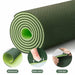 Double Sided Non-Slip Yoga Mat Exercise Pad with Position Line