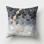 Marble Design Geometric Sofa Cushion Cover Decorative Polyester Pillowcase Home Decor