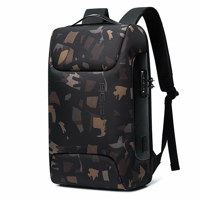 anti theft waterproof travel laptop backpack grey Anti theft Waterproof Backpack Bag For Travel Business Laptop Backpack Camouflage