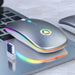 LED Backlit Rechargeable Wireless Silent Mouse USB Ergonomic Optical Gaming Mouse