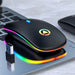 LED Backlit Rechargeable Wireless Silent Mouse USB Ergonomic Optical Gaming Mouse