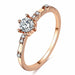 Twist Classical Cubic Zirconia Wedding Engagement Ring Woman Fashion Jewelry