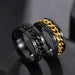 Stainless Steel Rotatable Fashion Rings High Quality Spinner Chain Punk Men Women Jewelry