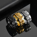 Stainless Steel Rotatable Fashion Rings High Quality Spinner Chain Punk Men Women Jewelry