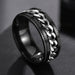 Stainless Steel Rotatable Fashion Rings High Quality Spinner Chain Punk Men Women Jewelry